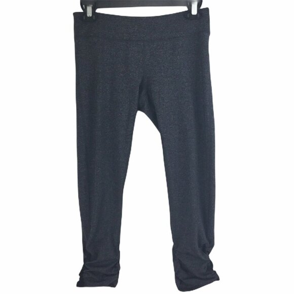 Lucy Powermax Leggings Ruched Charcoal Gray Capri - Picture 1 of 9